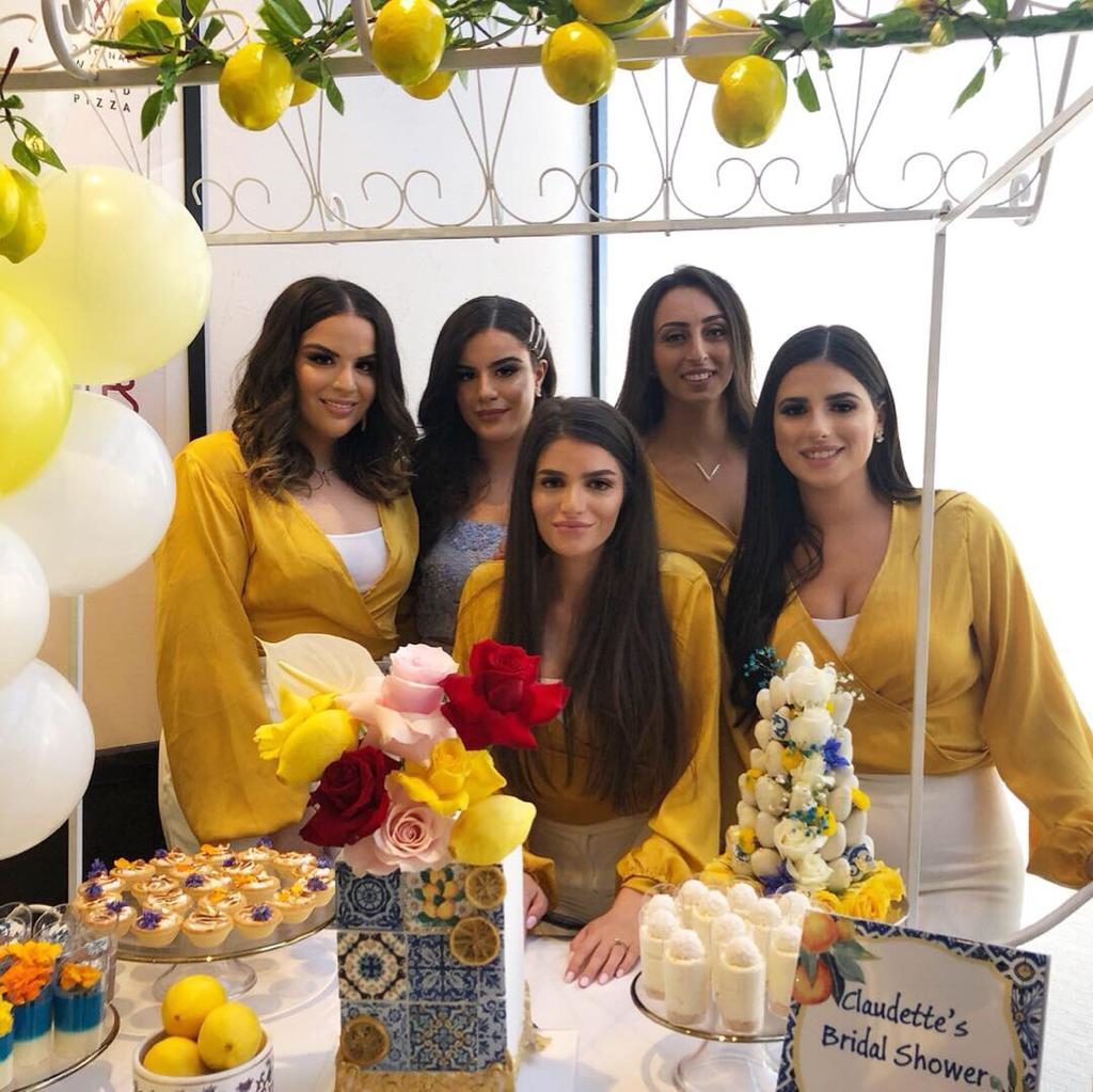 A Positano themed bridal shower