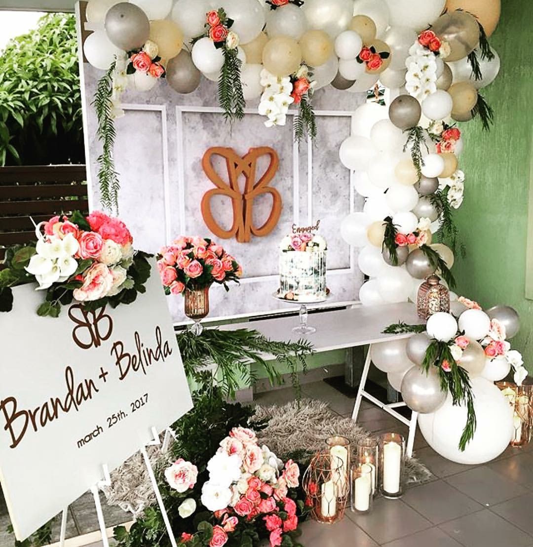 A beautiful floral engagement party