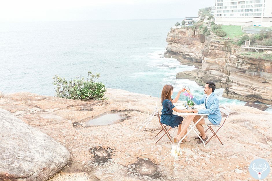 Beautiful seaside engagement shoot by lilelements