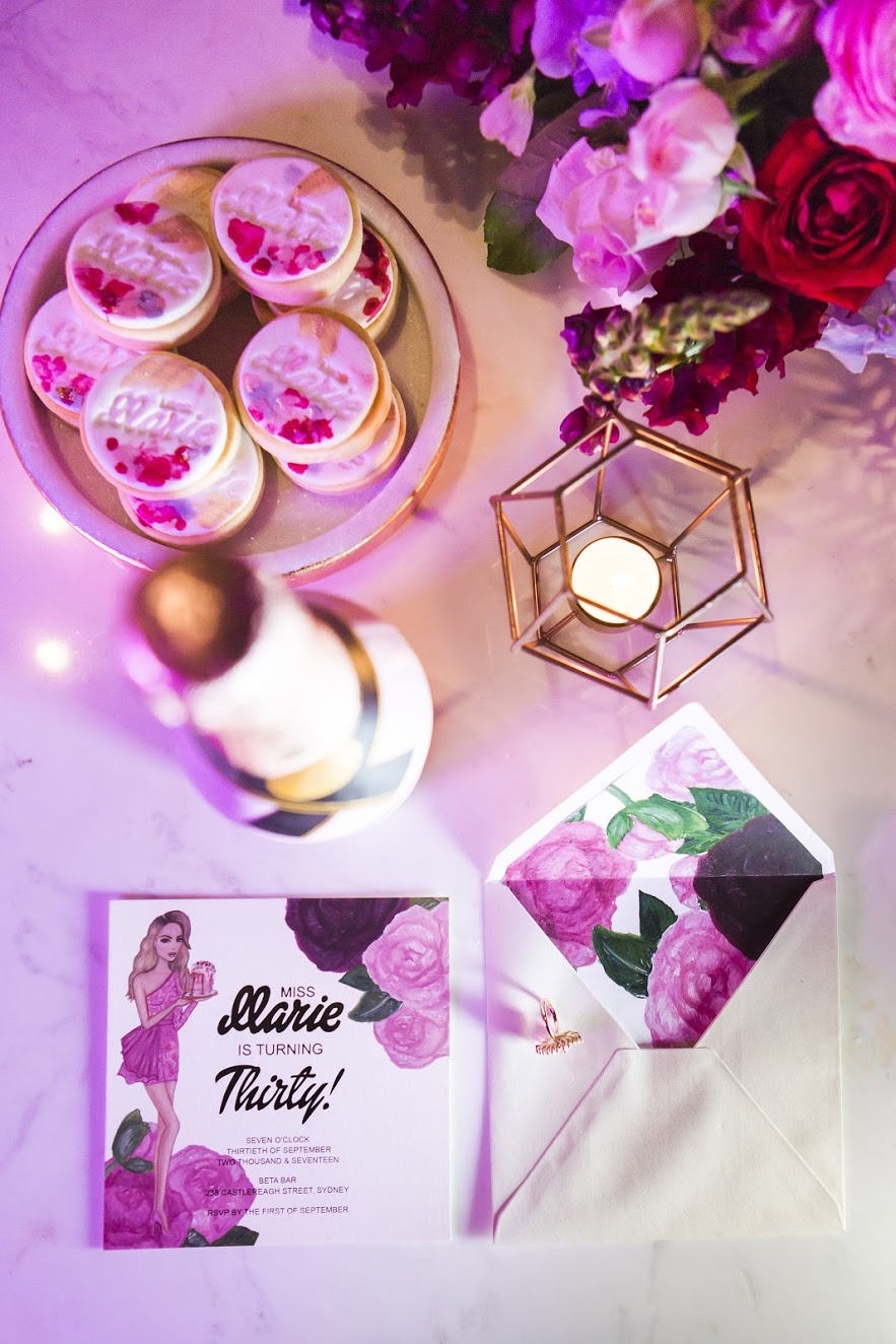 Miss Marie’s Pink Neon Thirtieth Celebration Confetti Fair