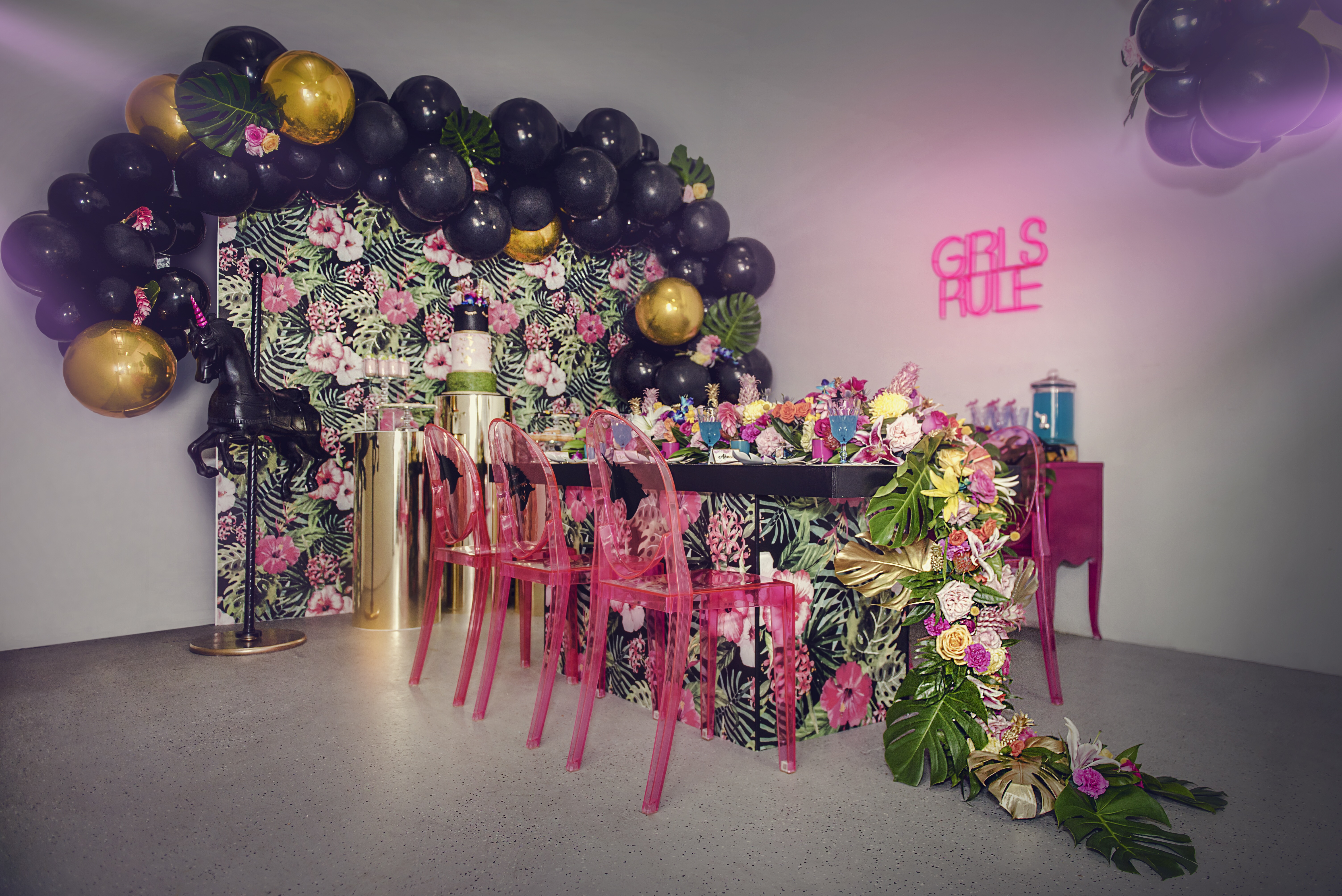 A beautiful space was set up for the party