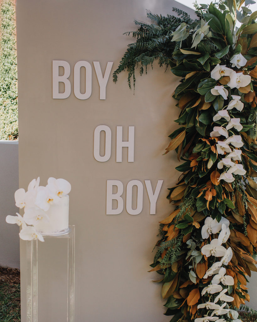 Boy oh boy baby shower backdrop