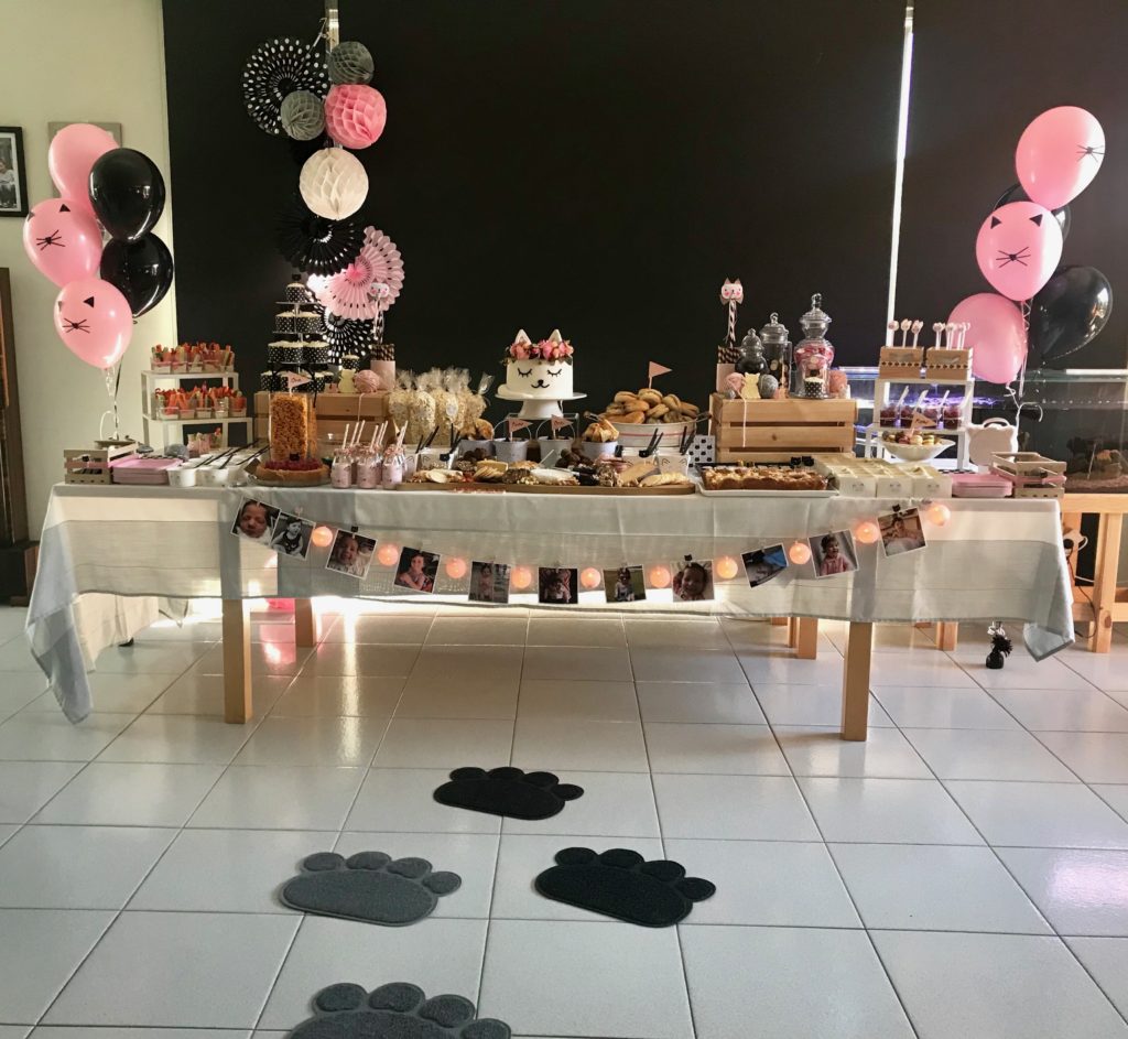 Kitten themed dessert table