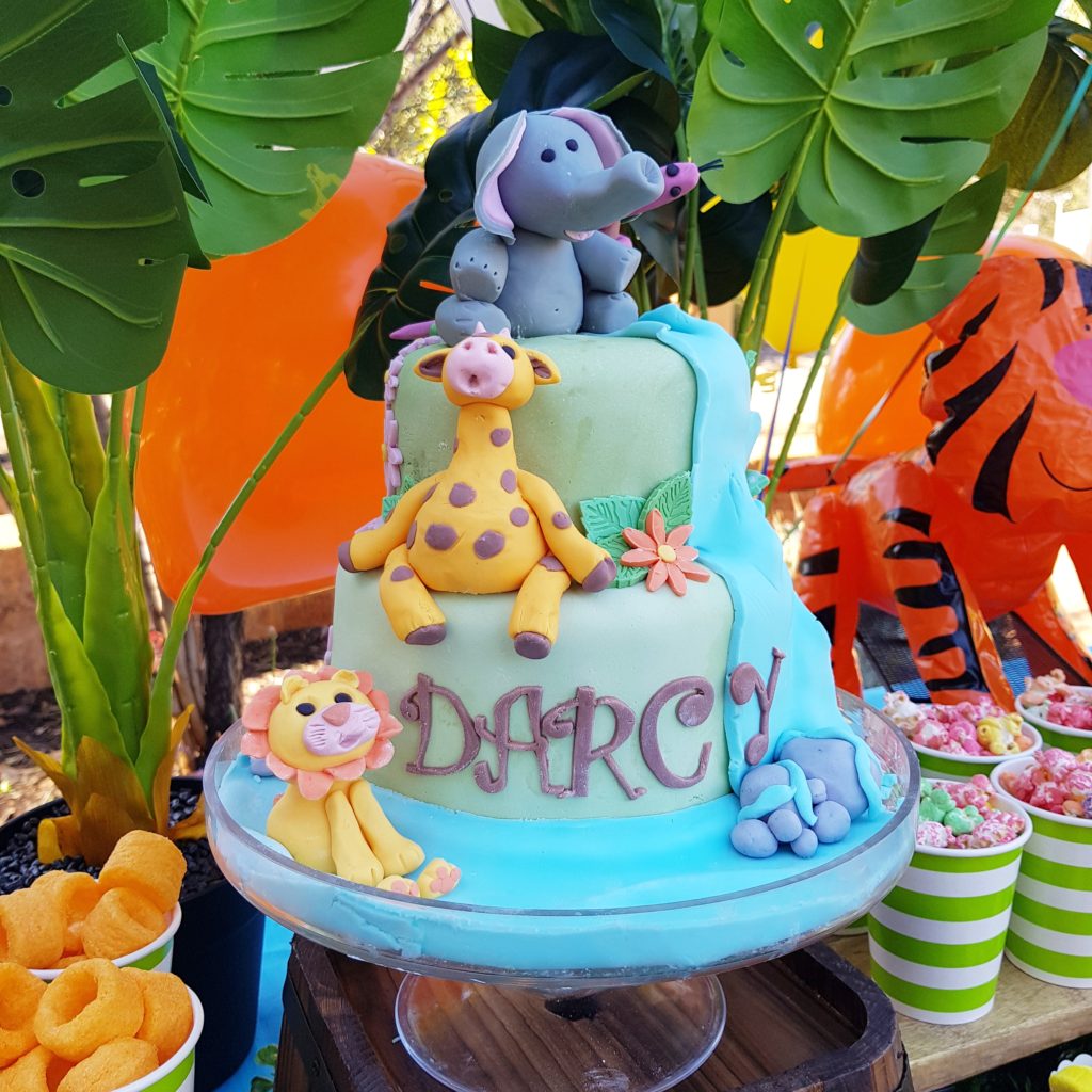 Jungle themed party cake