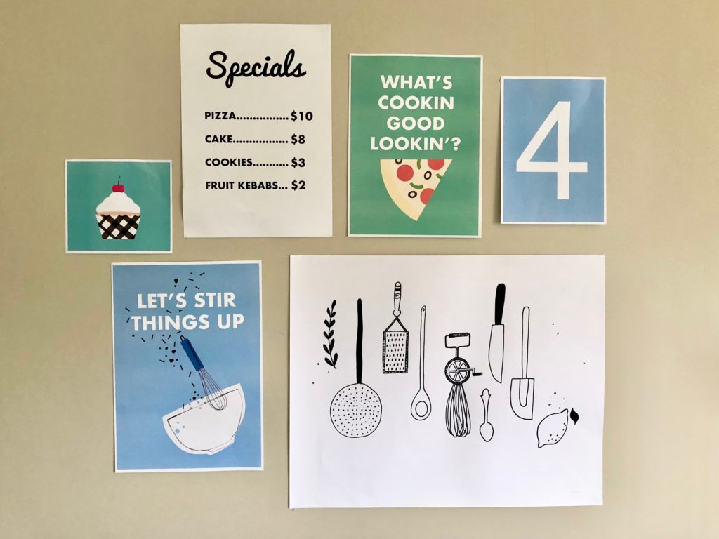 Harry's chef and cooking 4th birthday party - posters 