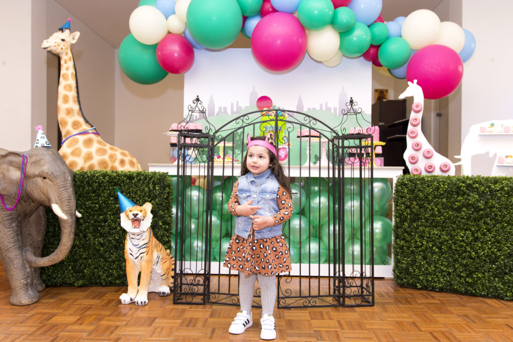 Urban Jungle themed party dessert table