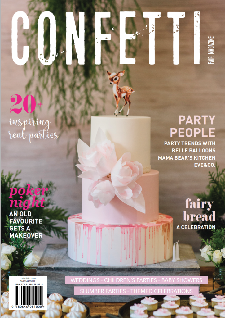 Confetti Fair Magazine cover by Lucy Leonardi
