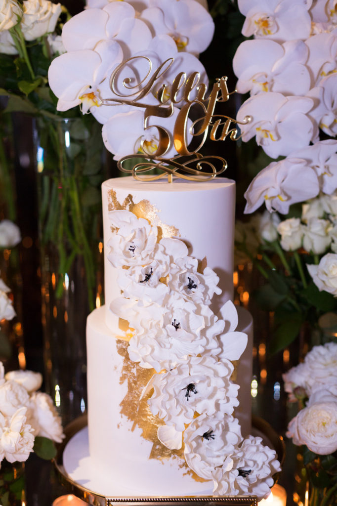 White and Gold Luxe 50th Birthday 