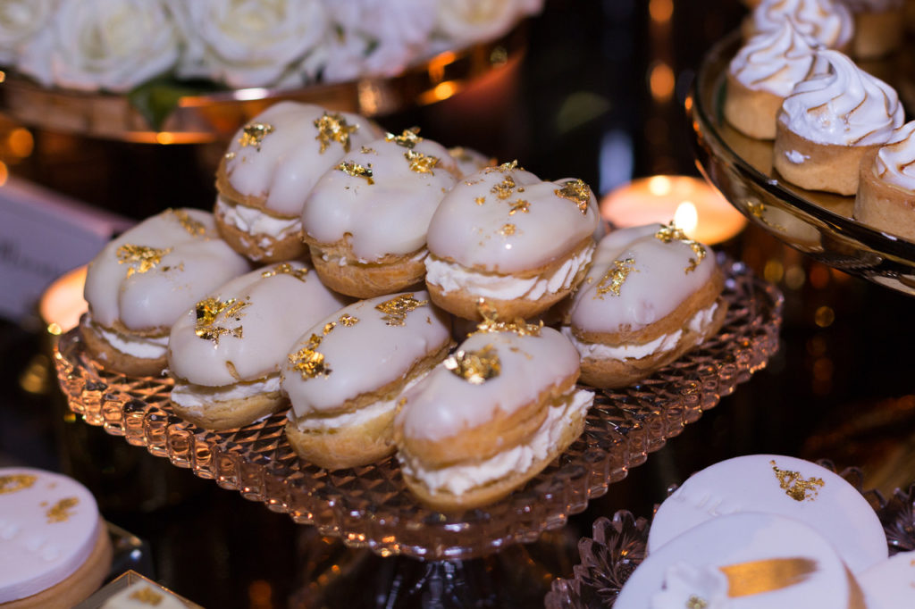 White and Gold Luxe eclairs