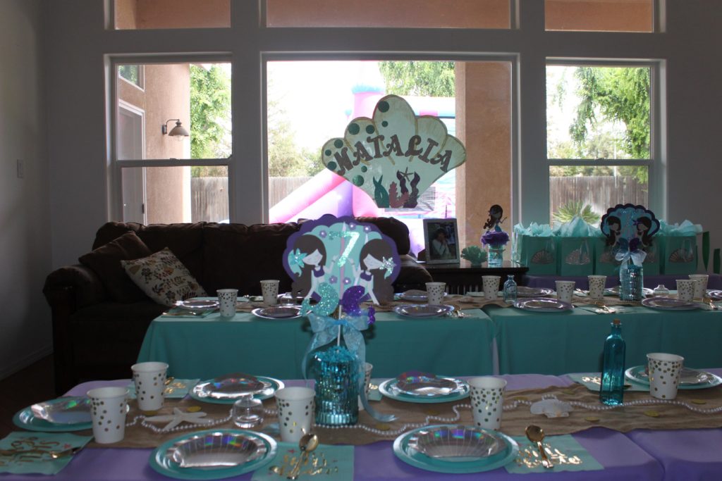 mermaid themed birthday party, A mermaid themed birthday party