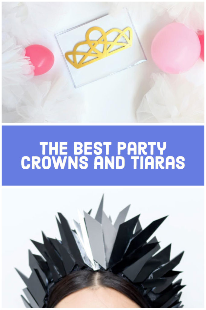 party hats, party crowns and tiaras