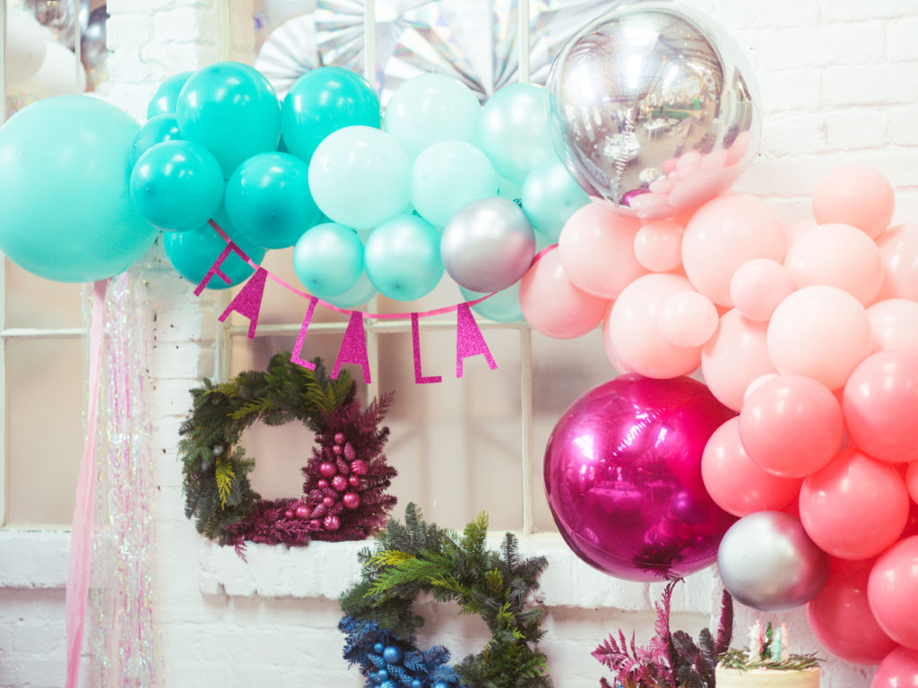 A bright modern Christmas party