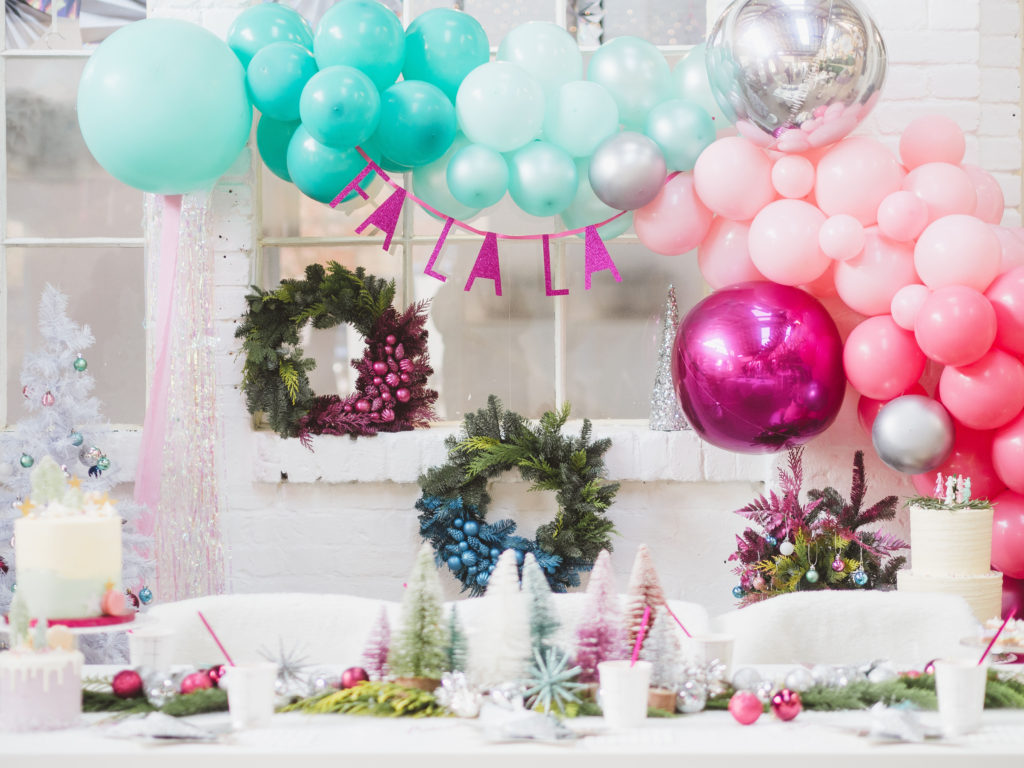 A bright modern Christmas party