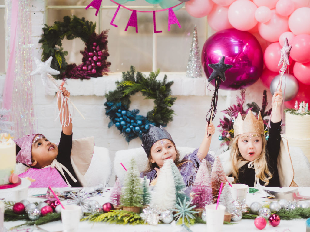 A bright modern Christmas party