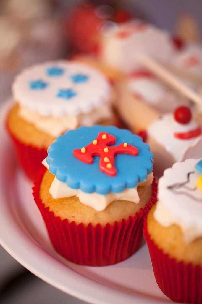 Circus-themed baptism and dessert bar