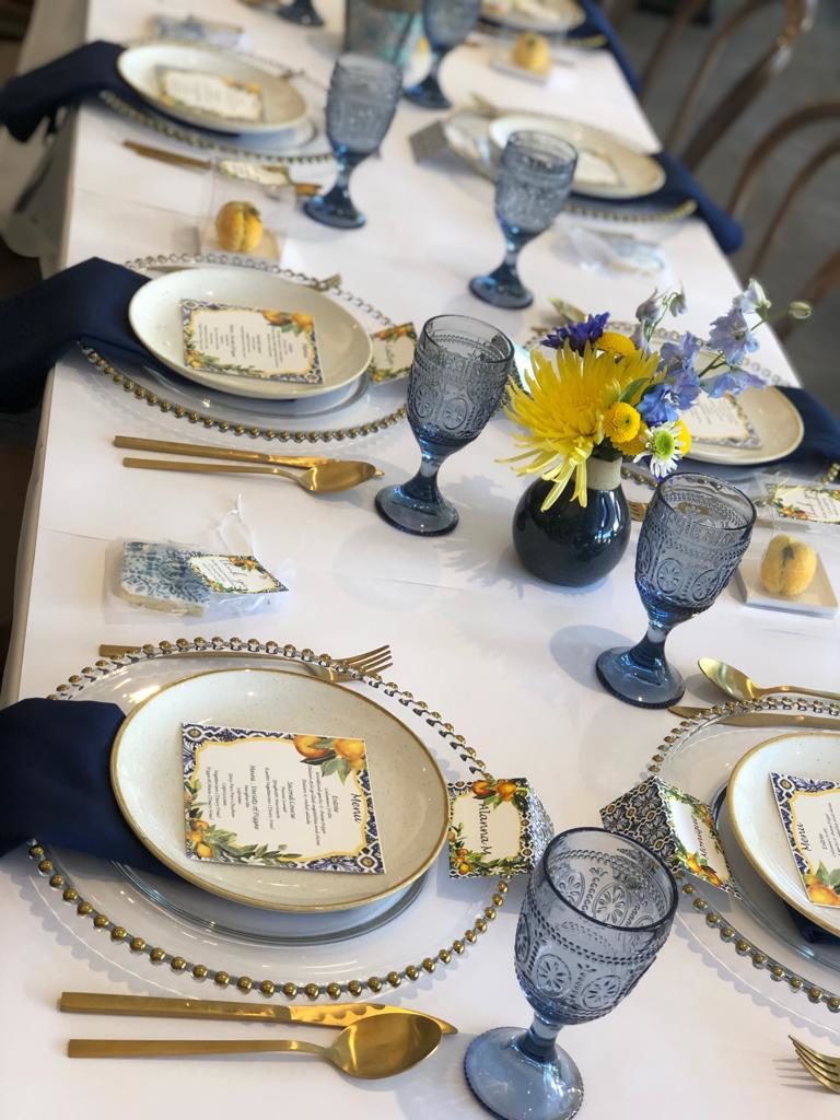 A Positano themed bridal shower