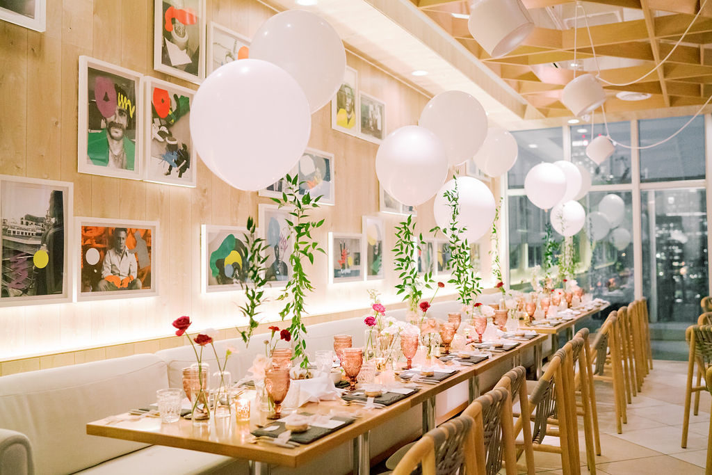 , Romantic chic 30th birthday dinner