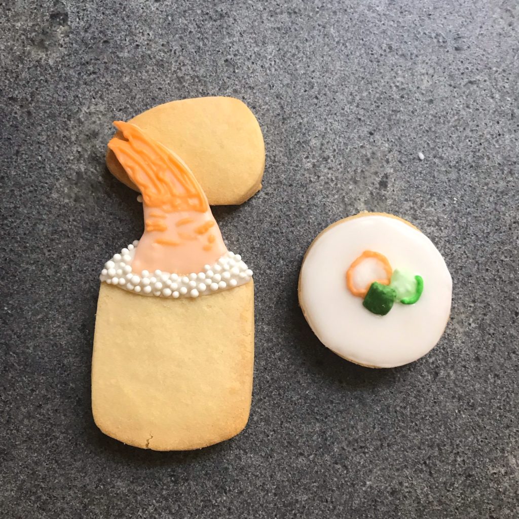 , DIY royal icing sushi cookies (Recipe)