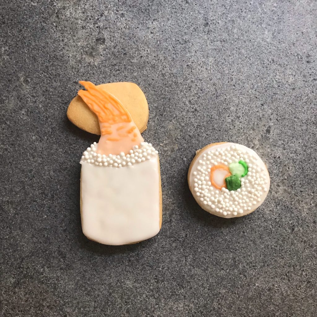 , DIY royal icing sushi cookies (Recipe)