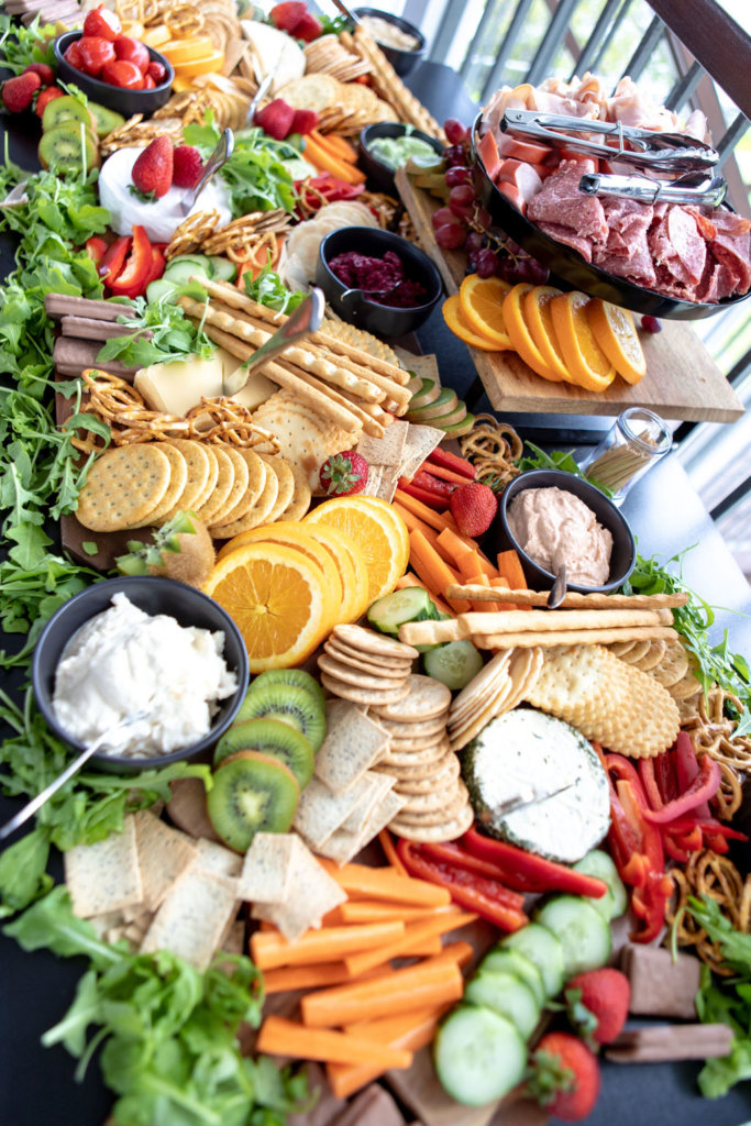 Grazing table at Wolf's 4th Birthday Spiderman Party