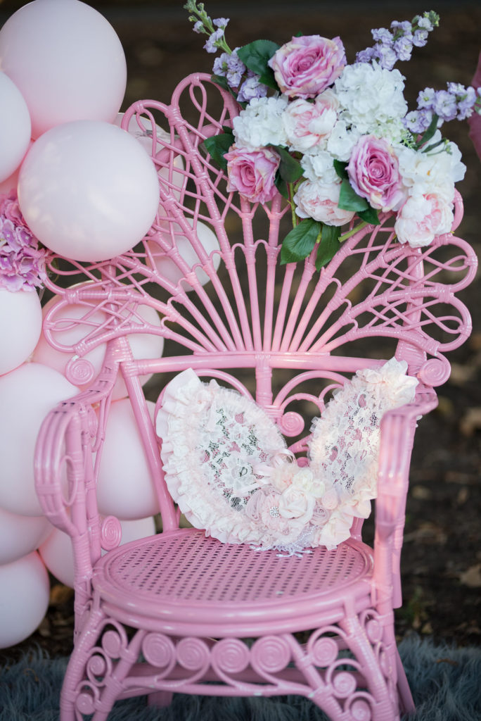 Pink peacock chair -i Viktoria Saar Photo / Arabellas Vintage Wardrobe / Stylish Soirees Perth