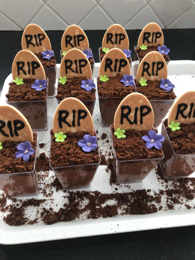RIP Graveyard Dessert Cups for Halloween - recipe
