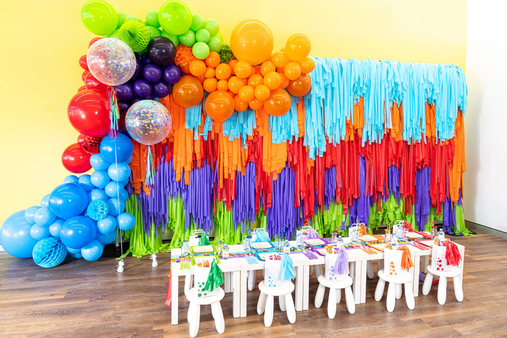 A vibrant and colourful Four-Ever Fun party 