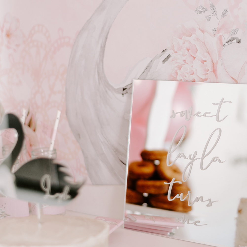 blush and white swan party, A blush and white swan party