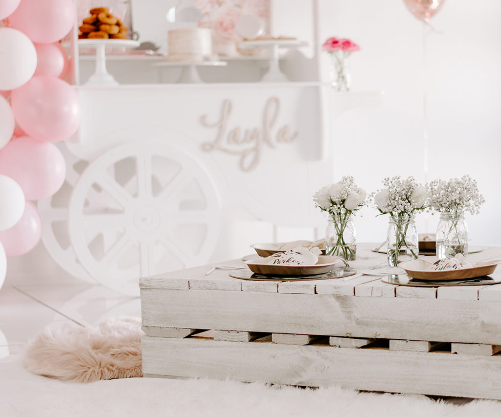 blush and white swan party, A blush and white swan party