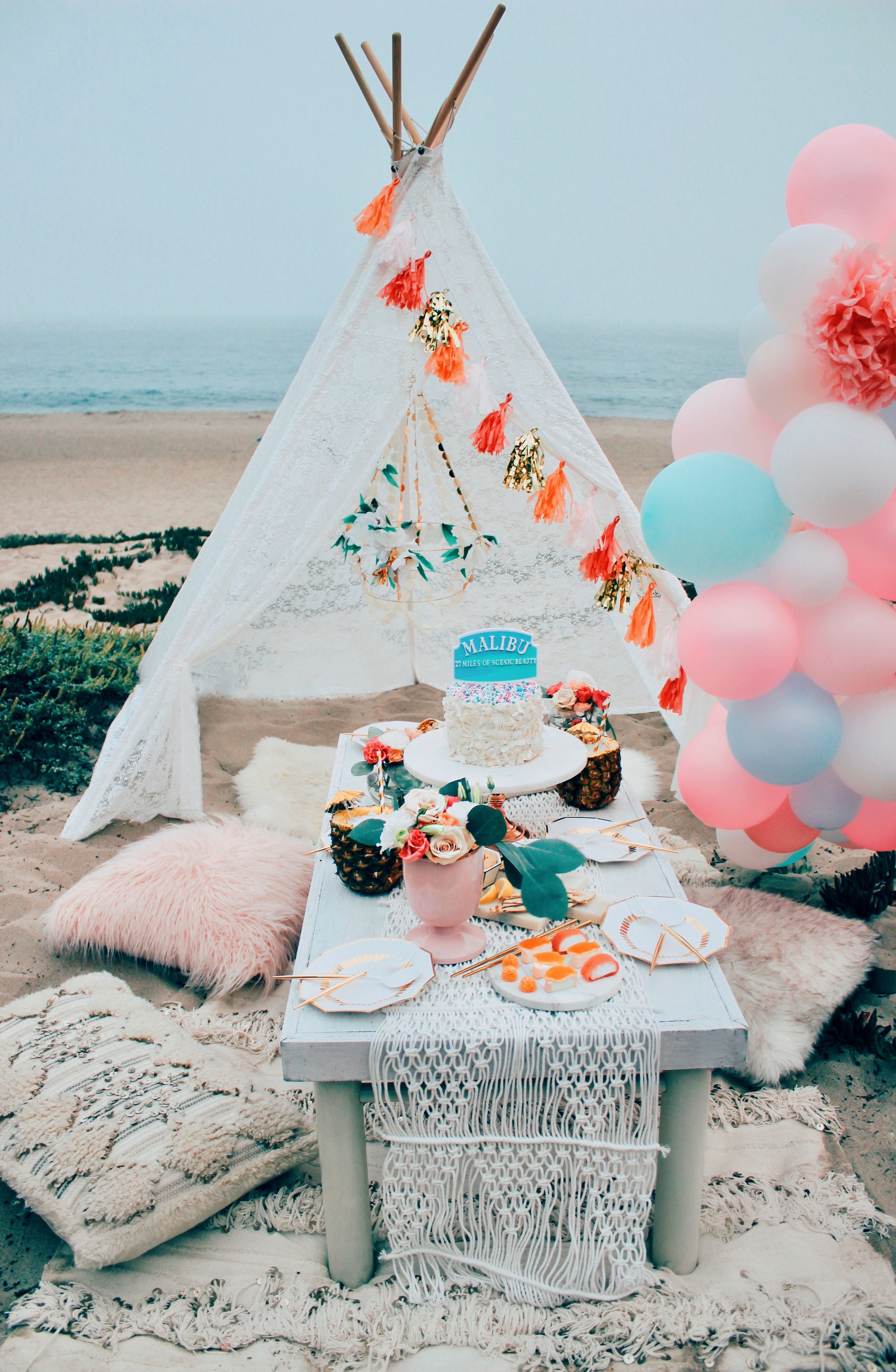 , A Malibu inspired beachy boho brunch