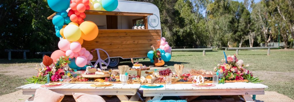 , Summer of Love hippie themed 30th birthday picnic