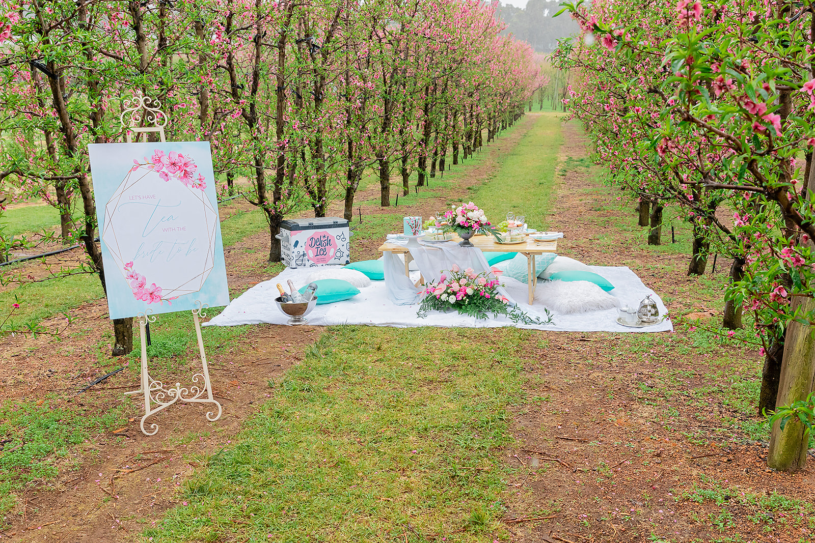 bridesmaid proposal picnic, Tiffany-blue and pink bridesmaid proposal picnic (and giveaway)