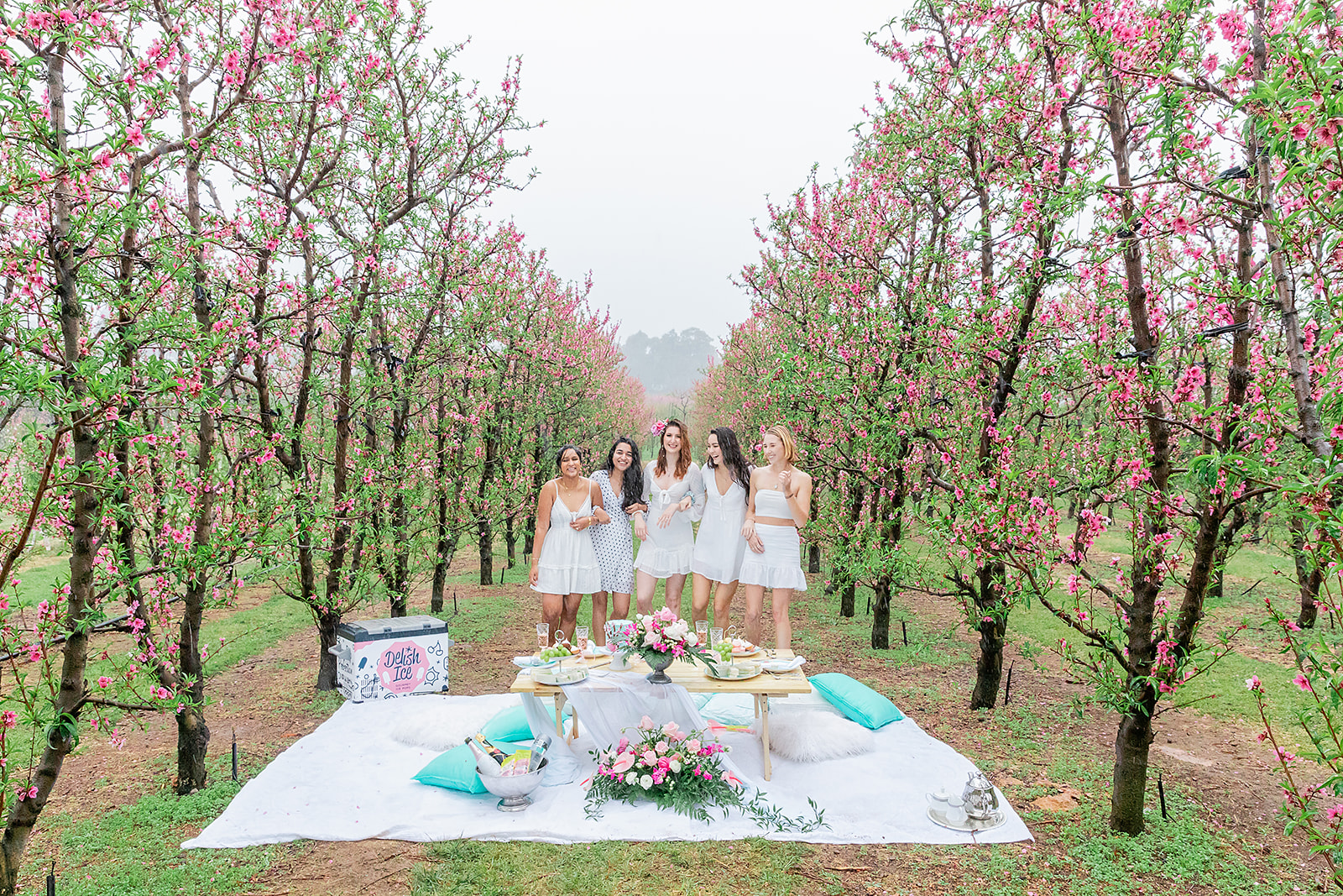 bridesmaid proposal picnic, Tiffany-blue and pink bridesmaid proposal picnic (and giveaway)