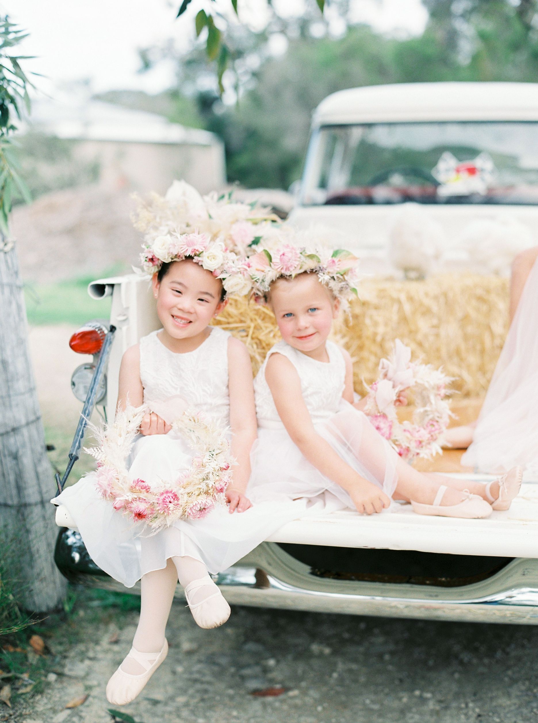 A floral ballerina bridal shoot