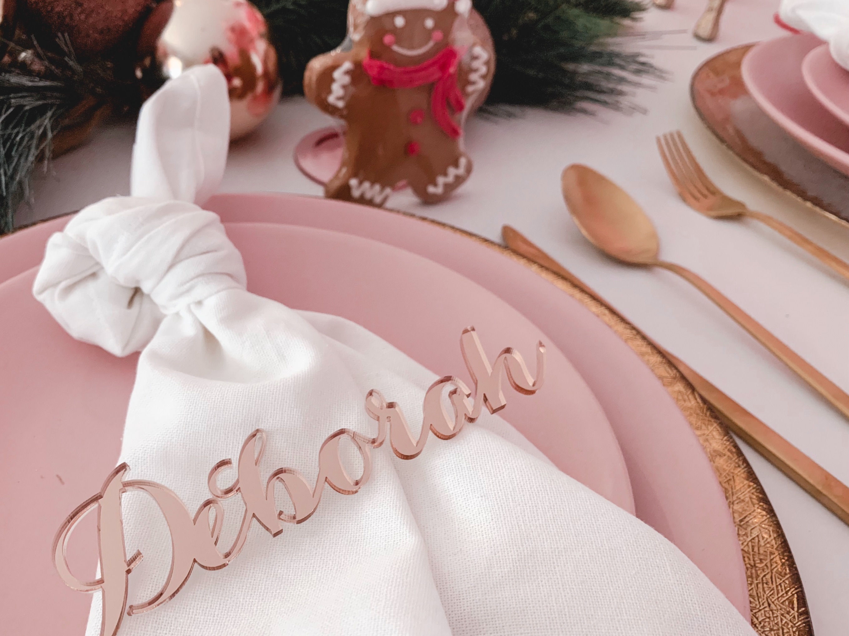 rose gold Christmas party, A modern rose gold Christmas party