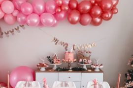 rose gold Christmas party, A modern rose gold Christmas party