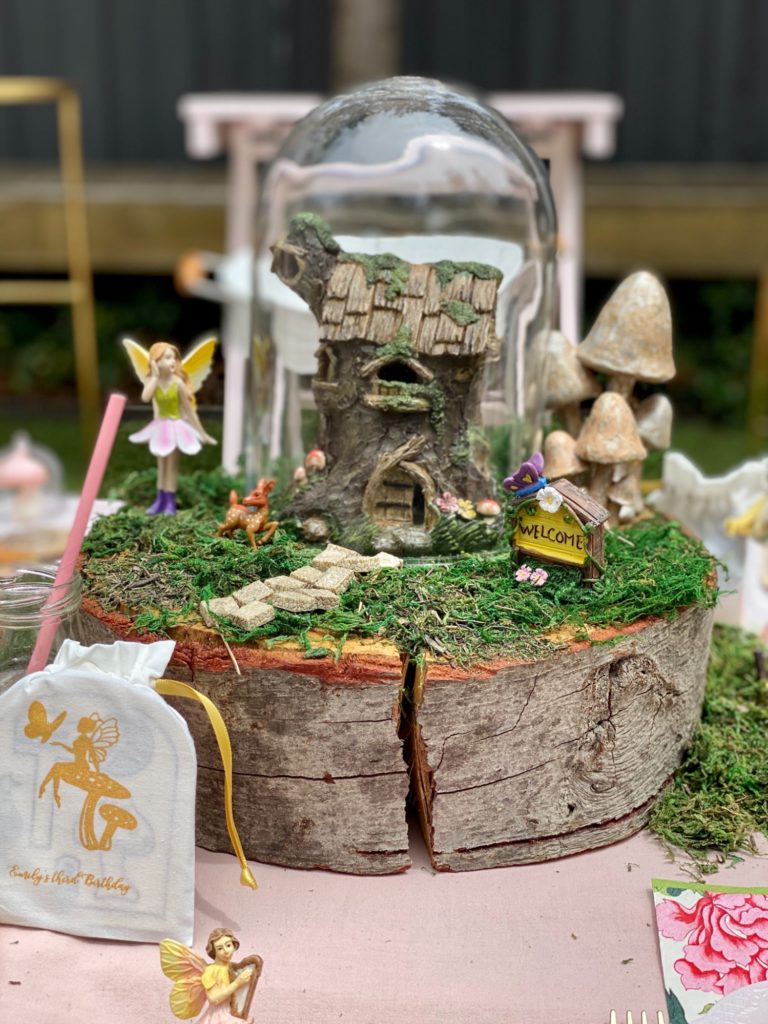 fairy garden party, Enchanting fairy garden party in pink and gold