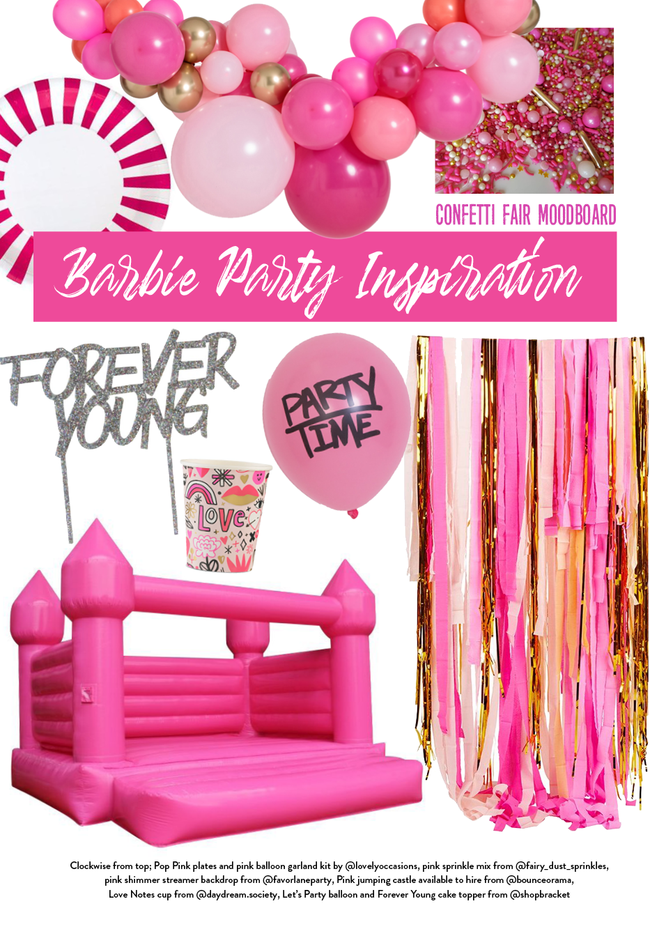 barbie theme backdrop