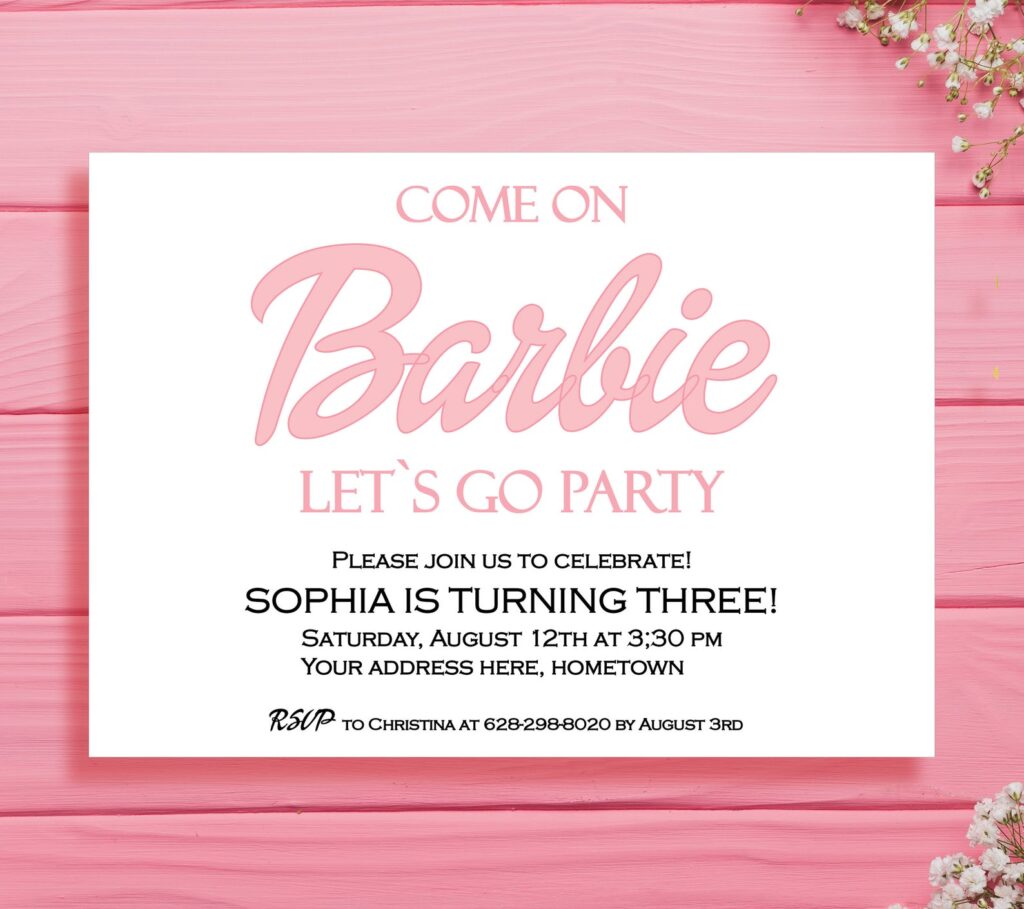 Barbie 3rd birthday discount party