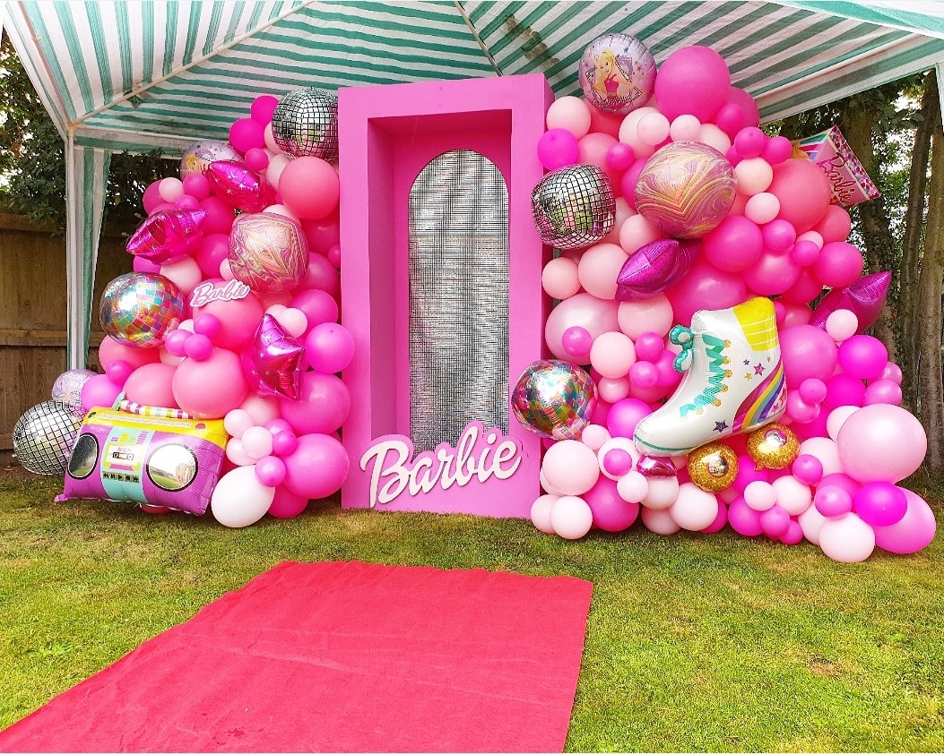 Barbie party backdrop by Emma Louise Events