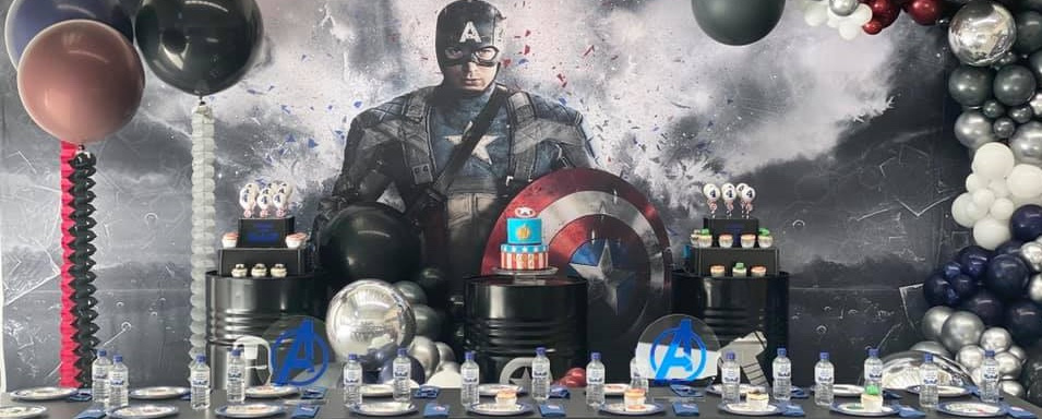 Dark themed Captain America party, Dark themed Captain America party