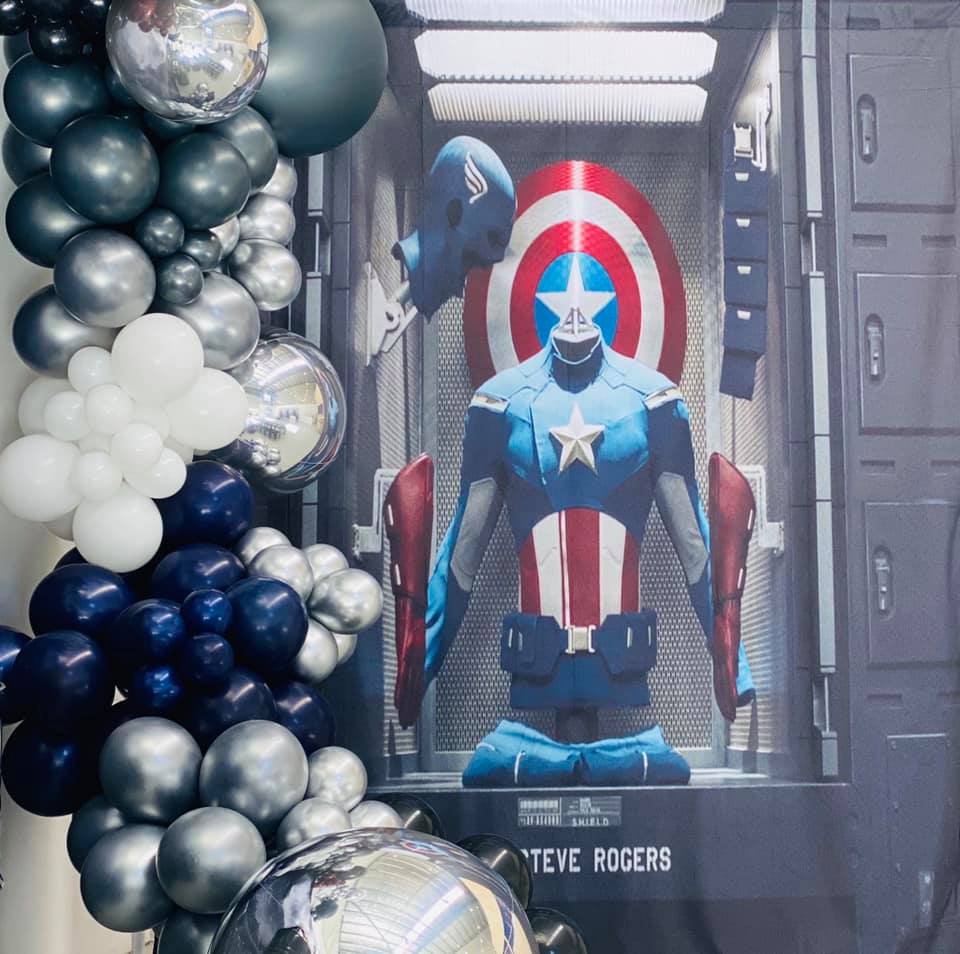 Dark themed Captain America party, Dark themed Captain America party