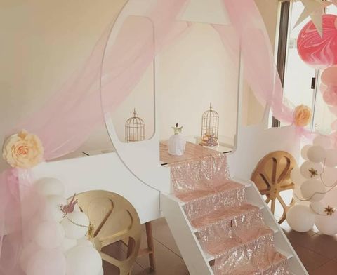 Princess carriage party backdrop