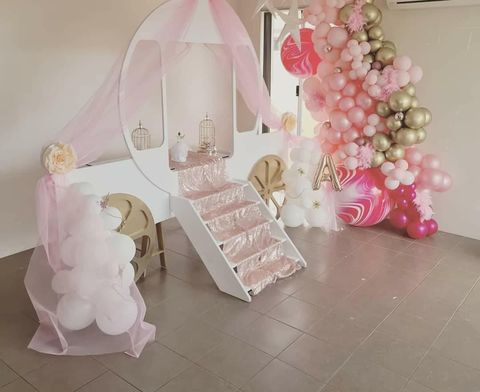 Princess carriage party backdrop