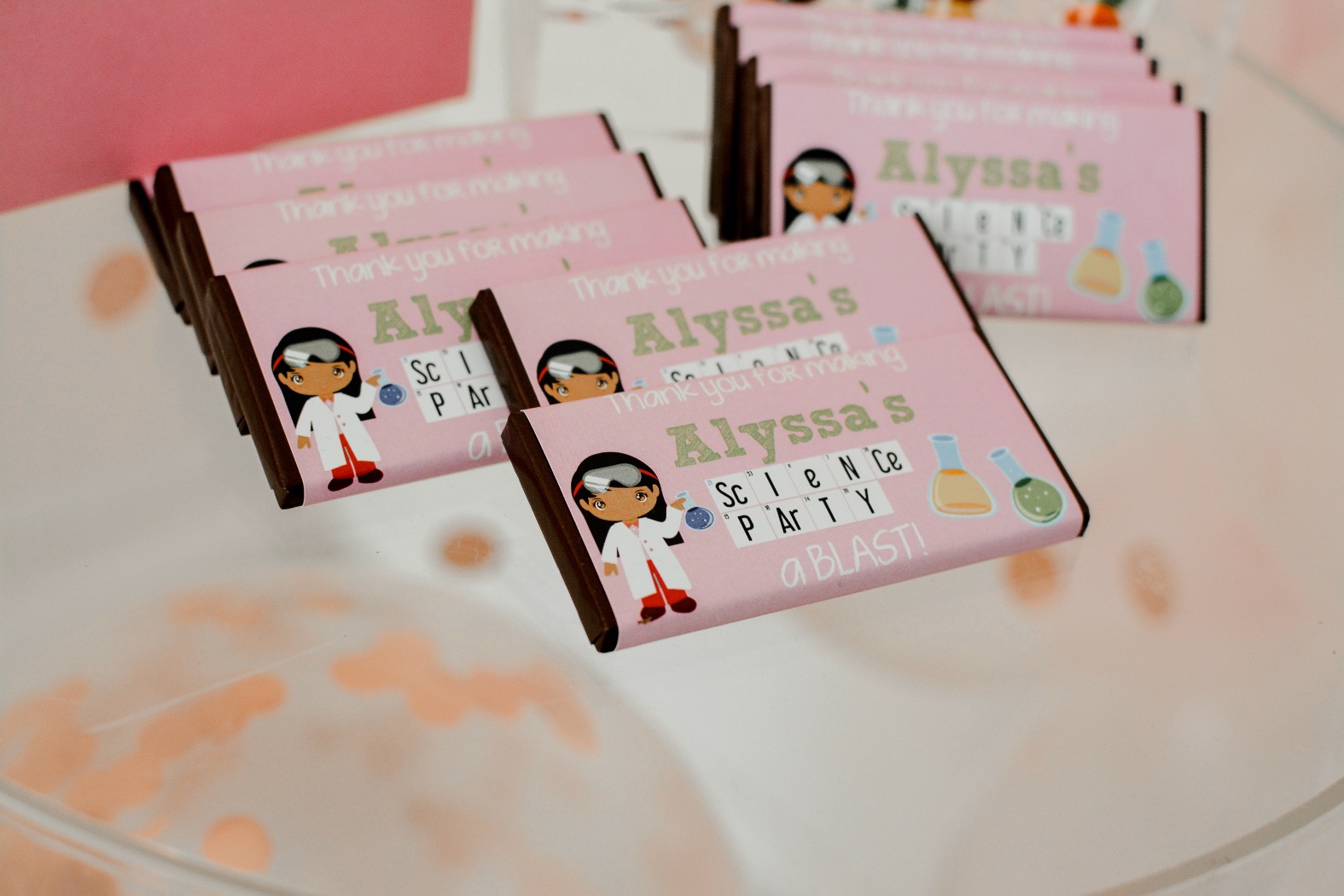 , Glam science tween birthday party