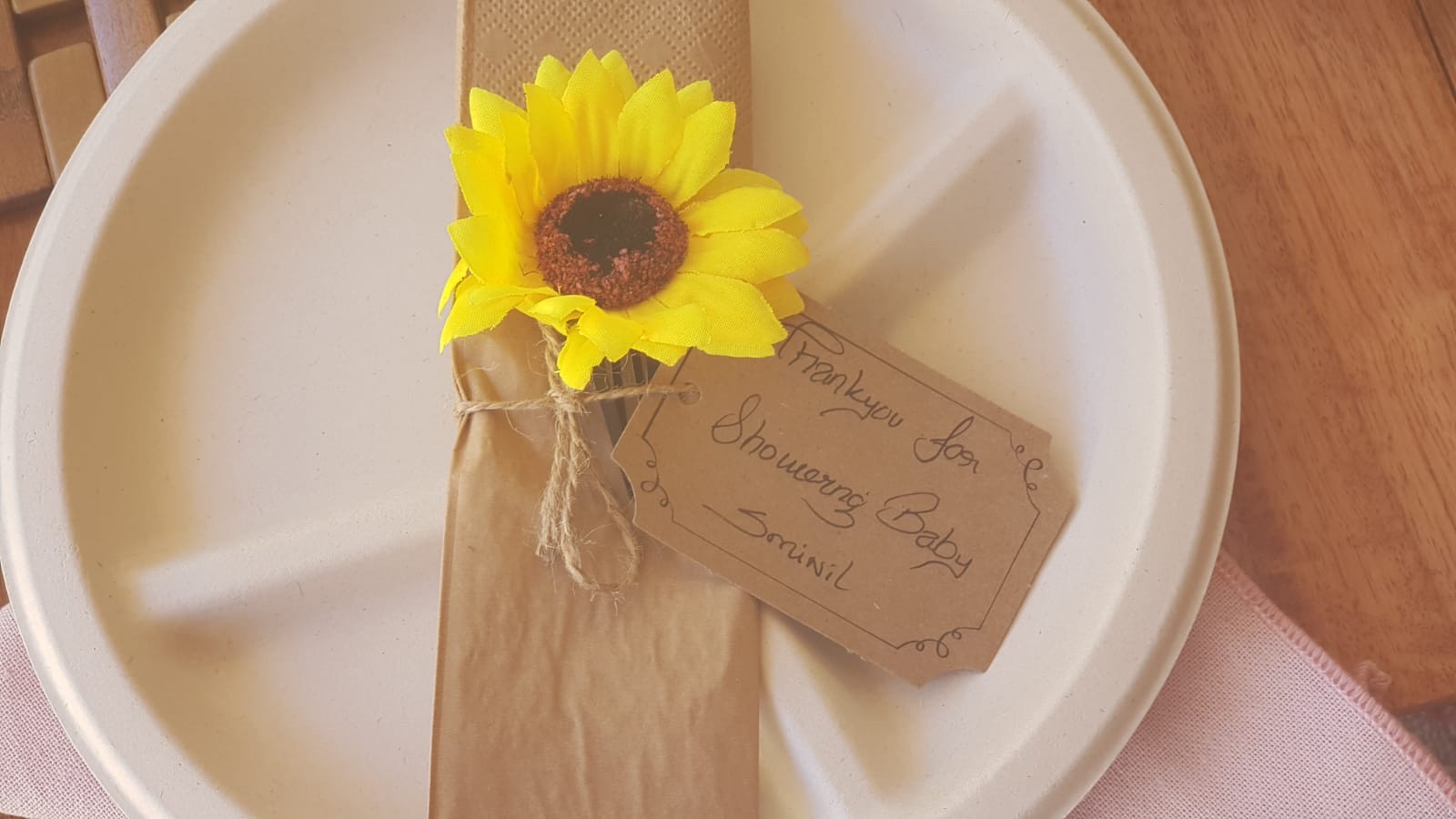 Bright sunflower baby shower for a 'mum to bee'