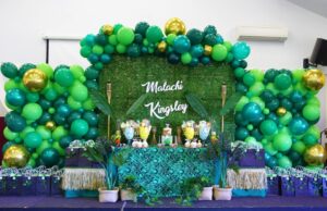 Jungle themed party for a traditional South-Pacific celebration ...
