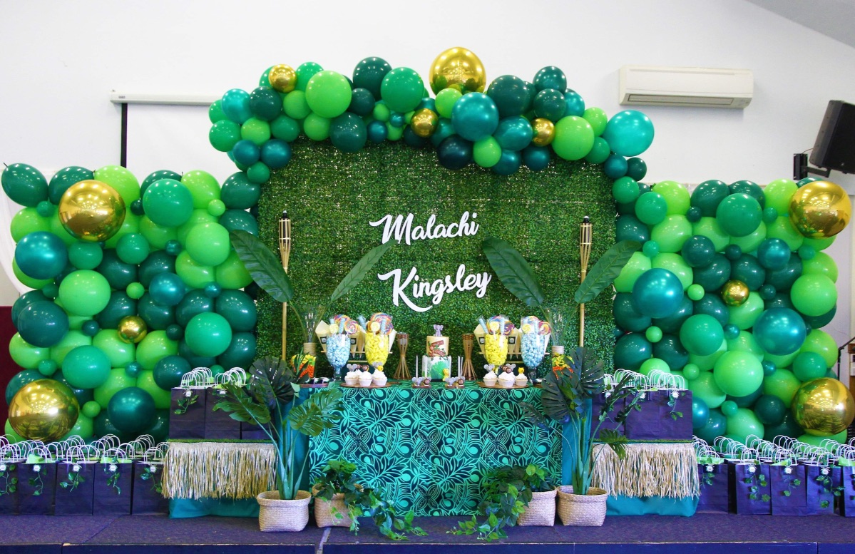 , Jungle themed party for a traditional South-Pacific celebration