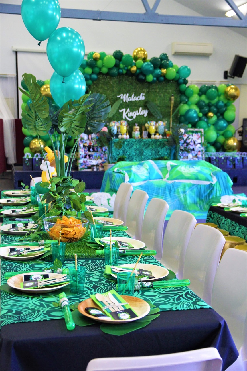 , Jungle themed party for a traditional South-Pacific celebration