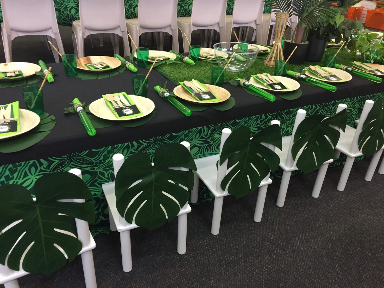 , Jungle themed party for a traditional South-Pacific celebration